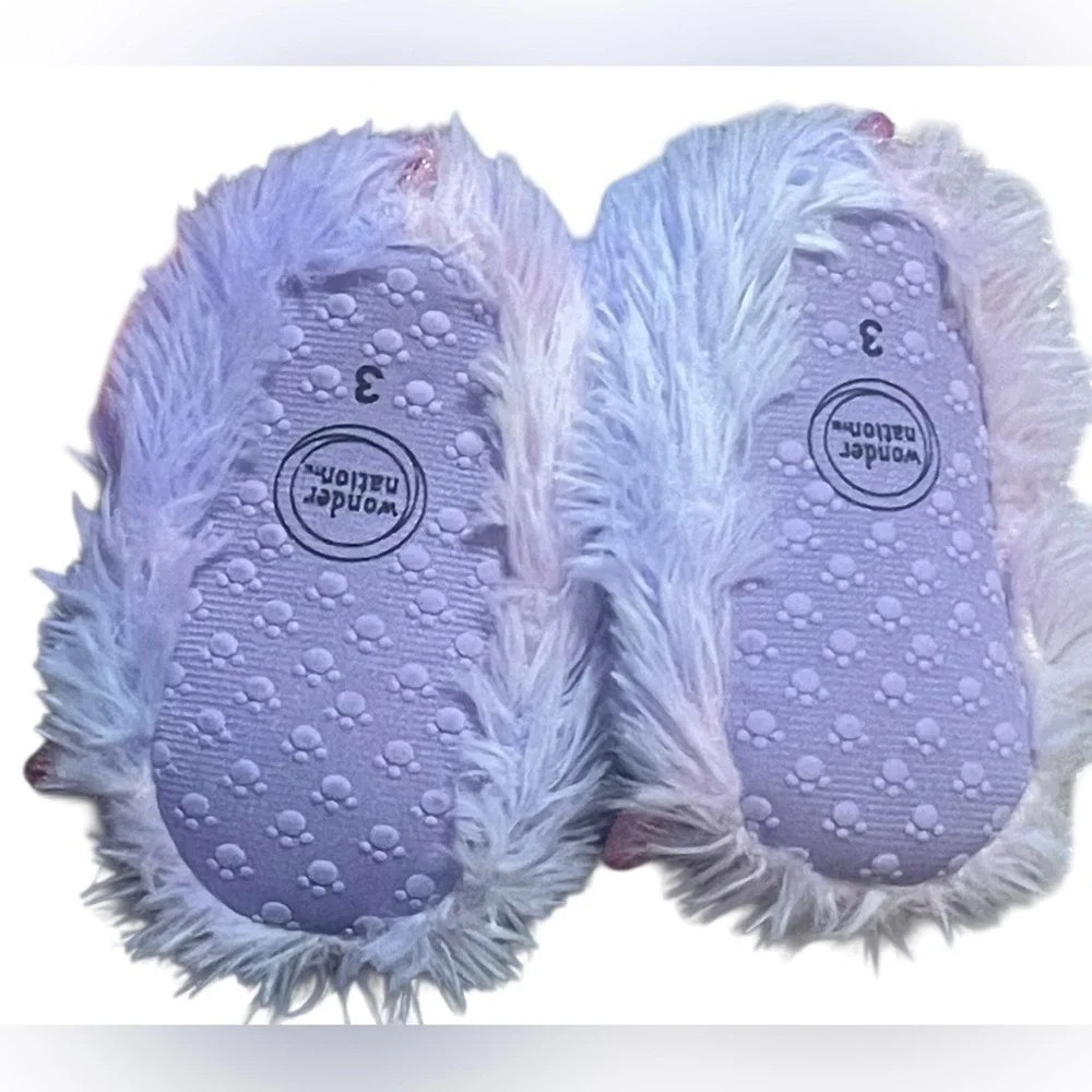 NWT Wonder Nation Baby Girl Monster Claw Slippers Size‎ 3 Tie Dye Plush Booties